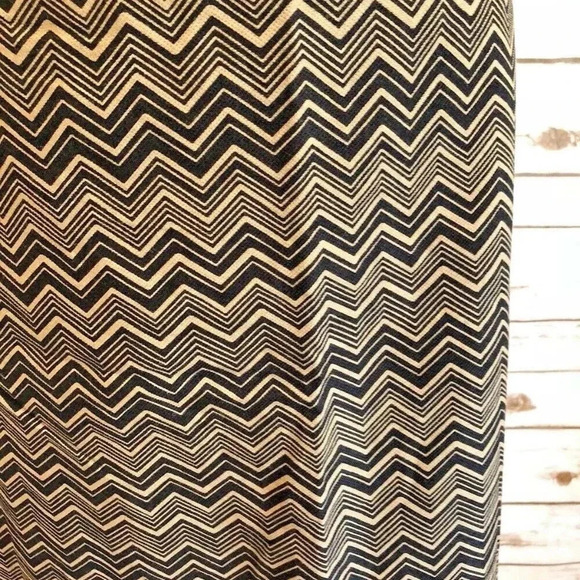 ANN TAYLOR LOFT Women Fully Lined Above the Knee Zig-Zag Brown Black Skirt Sz 6 - Picture 10 of 12